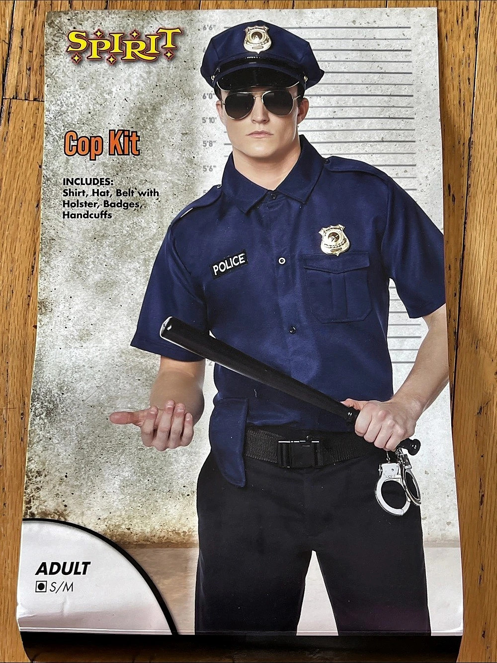 Spirit Halloween Cop Kit Adult Size Small NWT